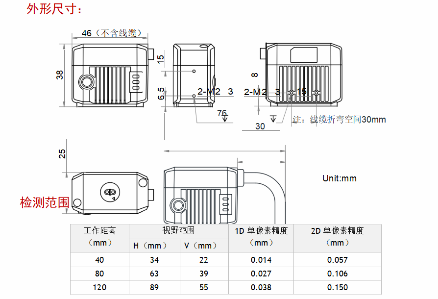？礛V-RD716-2智能读码器尺寸图